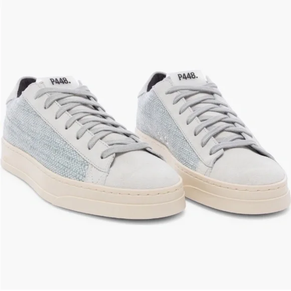 NWOT P448 Jack Suede & Woven Textured Sneakers, Women's Size 38 (US Size 8) - Picture 14 of 14